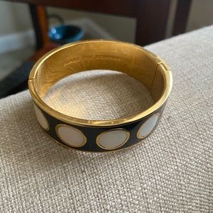 Kate Spade gold, navy and white cuff bracelet!